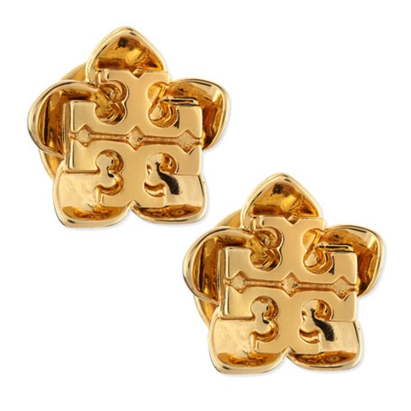 Tory Burch Jewelry - Tory Burch Cecily Gold Stud Flower Earring NWT